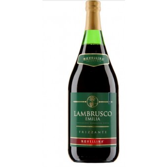 Вино игристое красное Ламбруско Novellina Lambrusco Emilia Amabile Rosso 1.5L