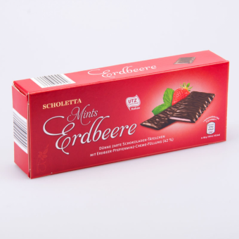 Конфеты Scholetta Chocolate Mints Erdbeere, 300 г